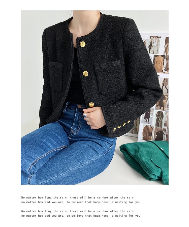 HA22125 - ÁO DẠ TWEED TRẦN TRÁM