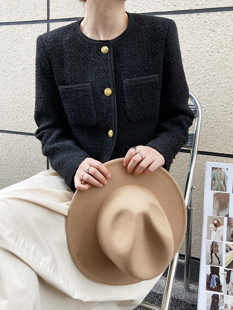 HA22125 - ÁO DẠ TWEED TRẦN TRÁM