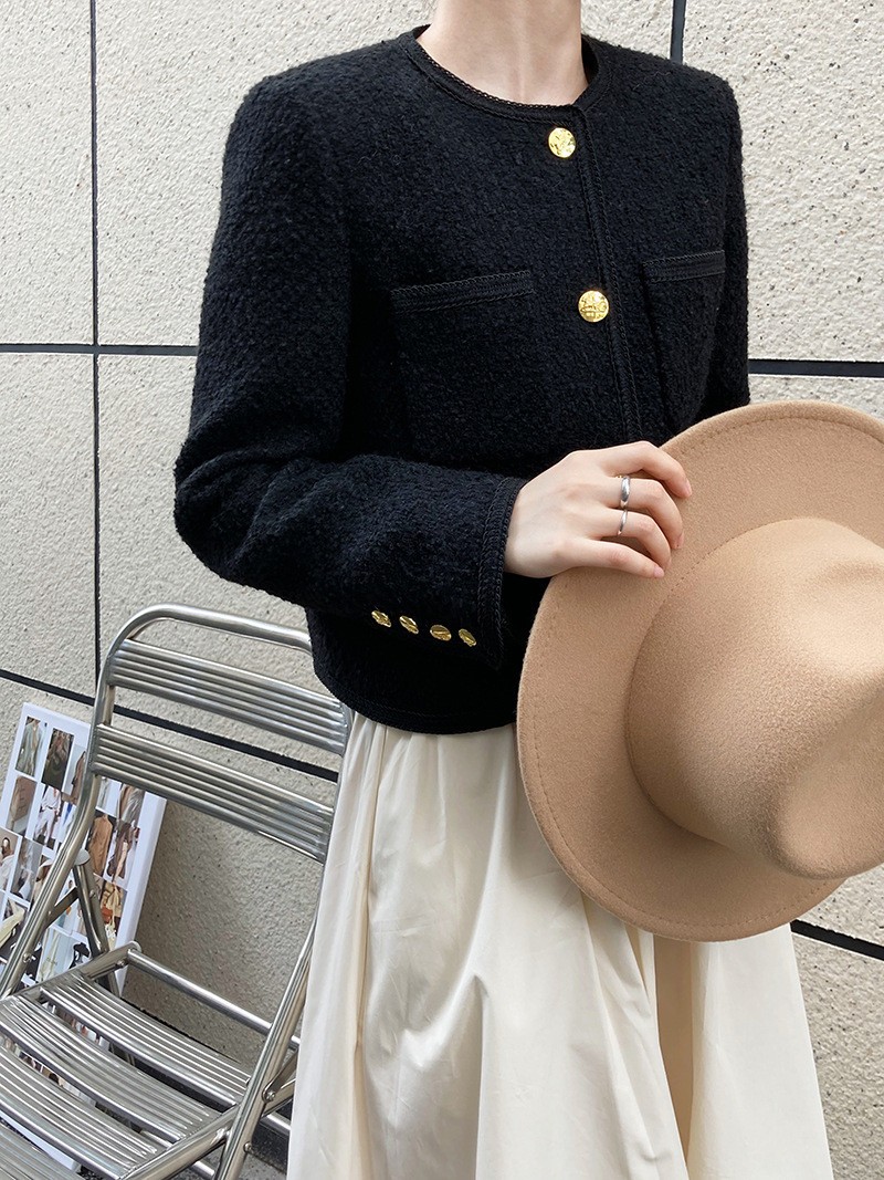 HA22125 - ÁO DẠ TWEED TRẦN TRÁM