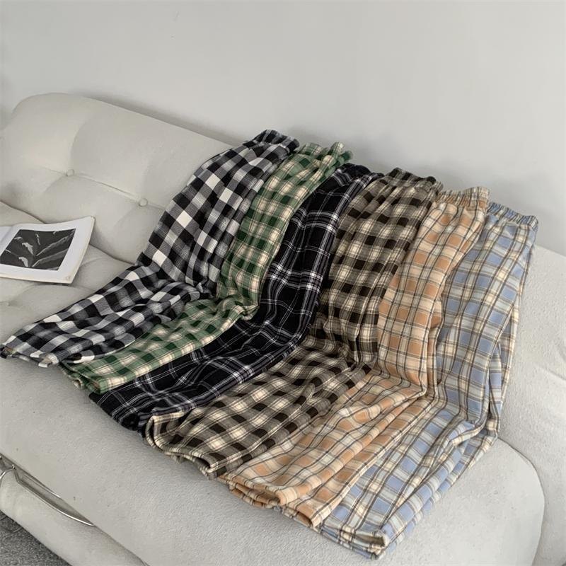 HH24127 - QUẦN ỐNG RỘNG KẺ CARO LÓT LÔNG