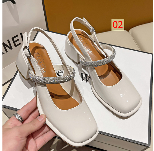HH261213 - GIÀY MŨI VUÔNG HỞ GÓT