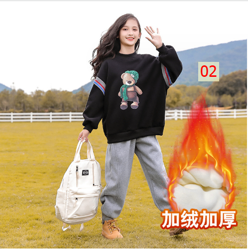 HH26124 - ÁO NỈ BÉ GÁI LÓT LÔNG