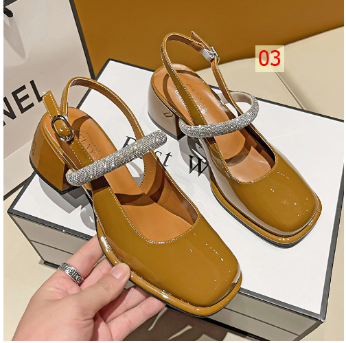 HH261213 - GIÀY MŨI VUÔNG HỞ GÓT