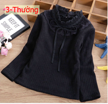HA29122 - ÁO LEN CỔ BÈO PHỐI NƠ
