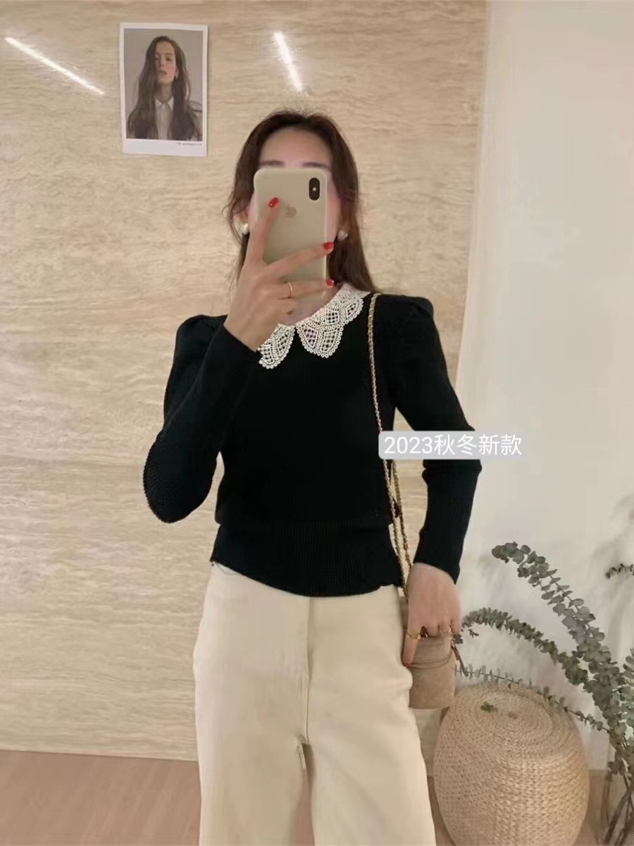HA31124 - ÁO LEN NỮ CỔ REN