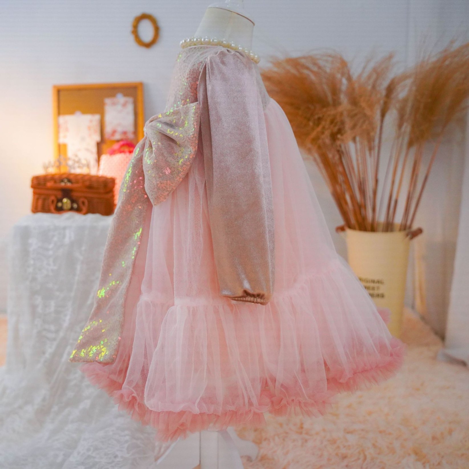 HA31125 - VÁY CÔNG CHÚA TUTU LƯNG NƠ CAO CẤP