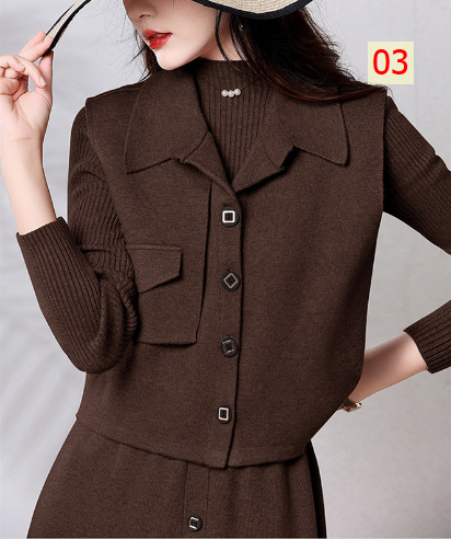24HH31.06 - SET VÁY LEN DỆT KIM