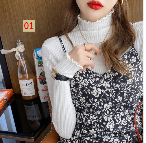 24HH31.10 - ÁO LEN CỔ BÈO NỮ
