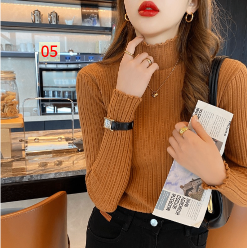 24HH31.10 - ÁO LEN CỔ BÈO NỮ