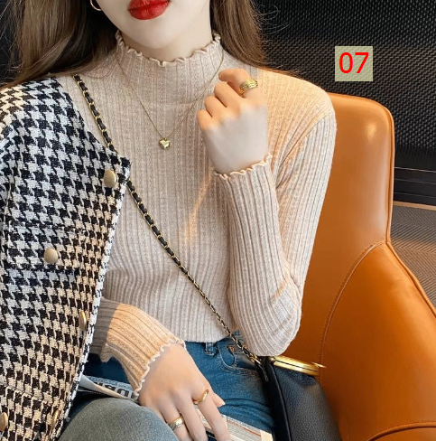 24HH31.10 - ÁO LEN CỔ BÈO NỮ