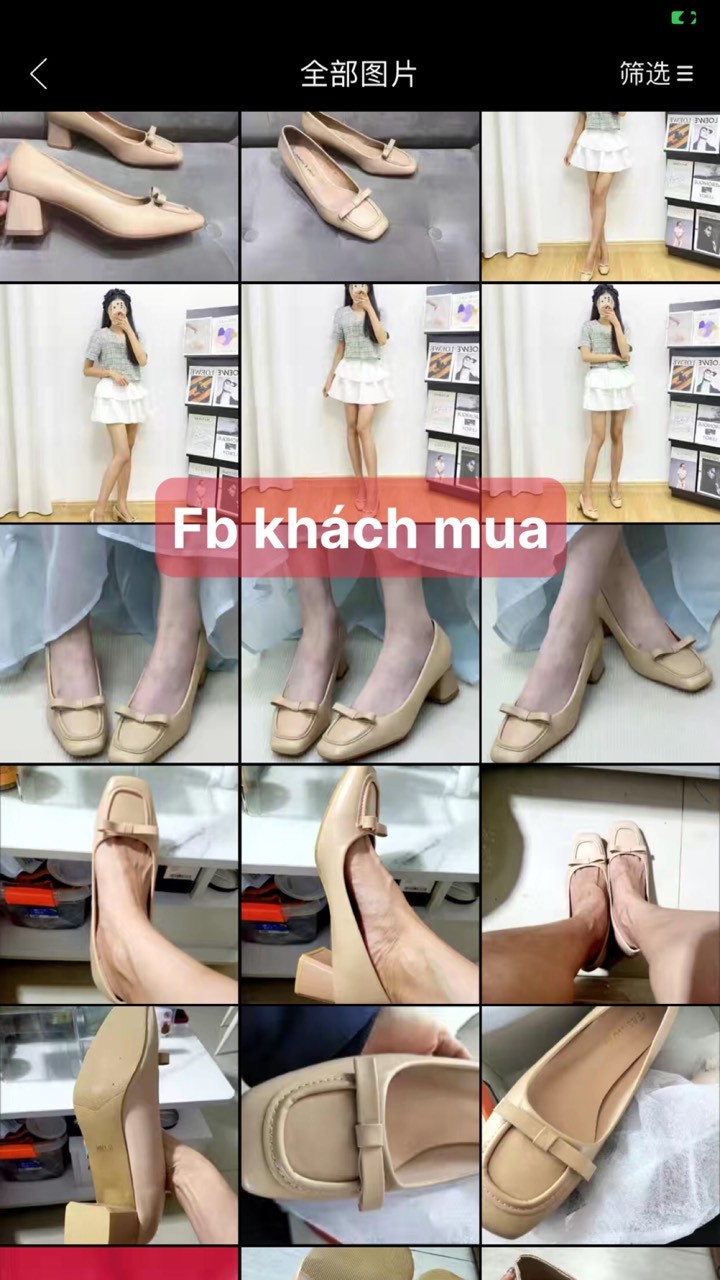 24HA31.07 - GIÀY NƠ GÓT VUÔNG