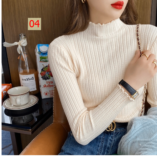 24HH31.10 - ÁO LEN CỔ BÈO NỮ