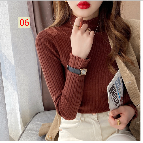 24HH31.10 - ÁO LEN CỔ BÈO NỮ