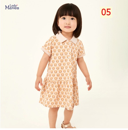 24HA51.02 - VÁY POLO LITTLE MAVEN BÉ GÁI