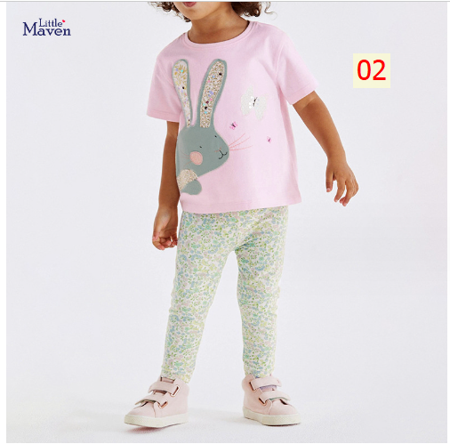 24HA51.03 - BỘ ÁO CỘC QUẦN DÀI LITTLE MAVEN BÉ GÁI