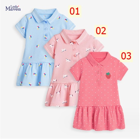 24HA51.02 - VÁY POLO LITTLE MAVEN BÉ GÁI