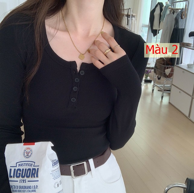 24HH61.01- ❌ÁO DÀI TAY CỔ VUÔNG