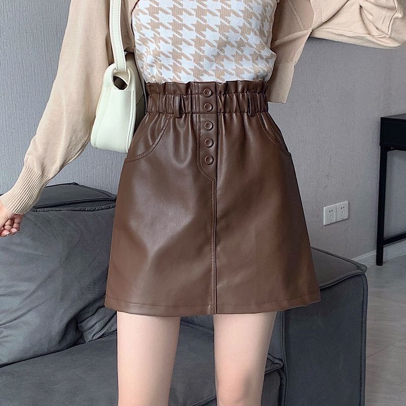 24HH61.08- CHÂN VÁY DA NỮ