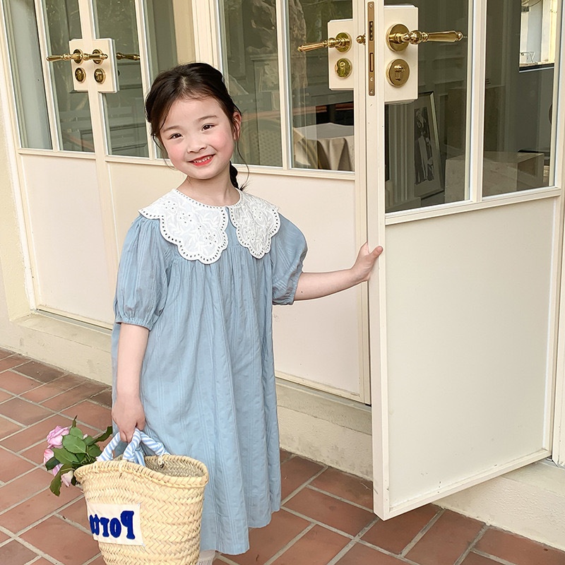 24HA81.05 - VÁY BÉ GÁI CỔ BÈO