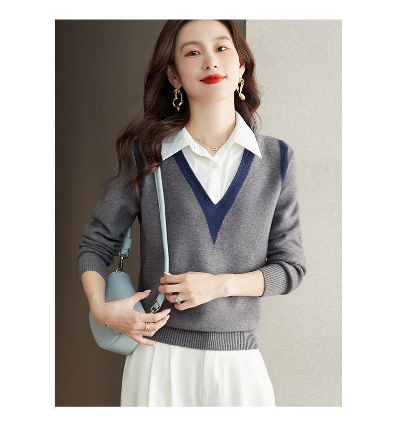24HH91.16 - ÁO MIX CỔ SƠ MI