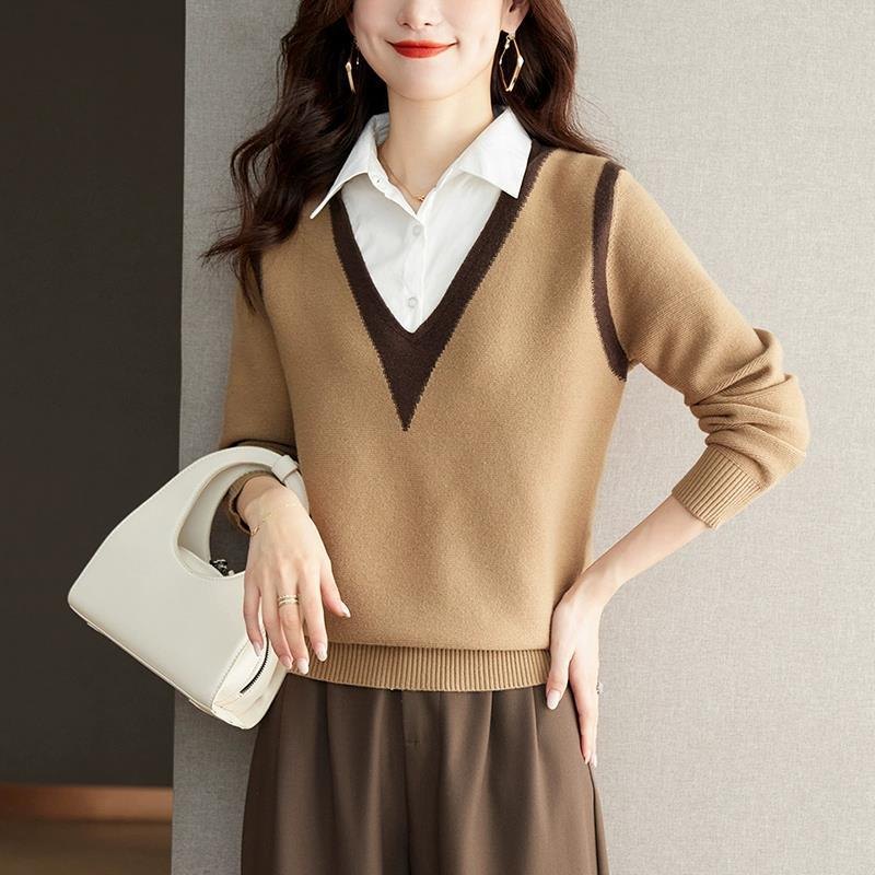 24HH91.16 - ÁO MIX CỔ SƠ MI