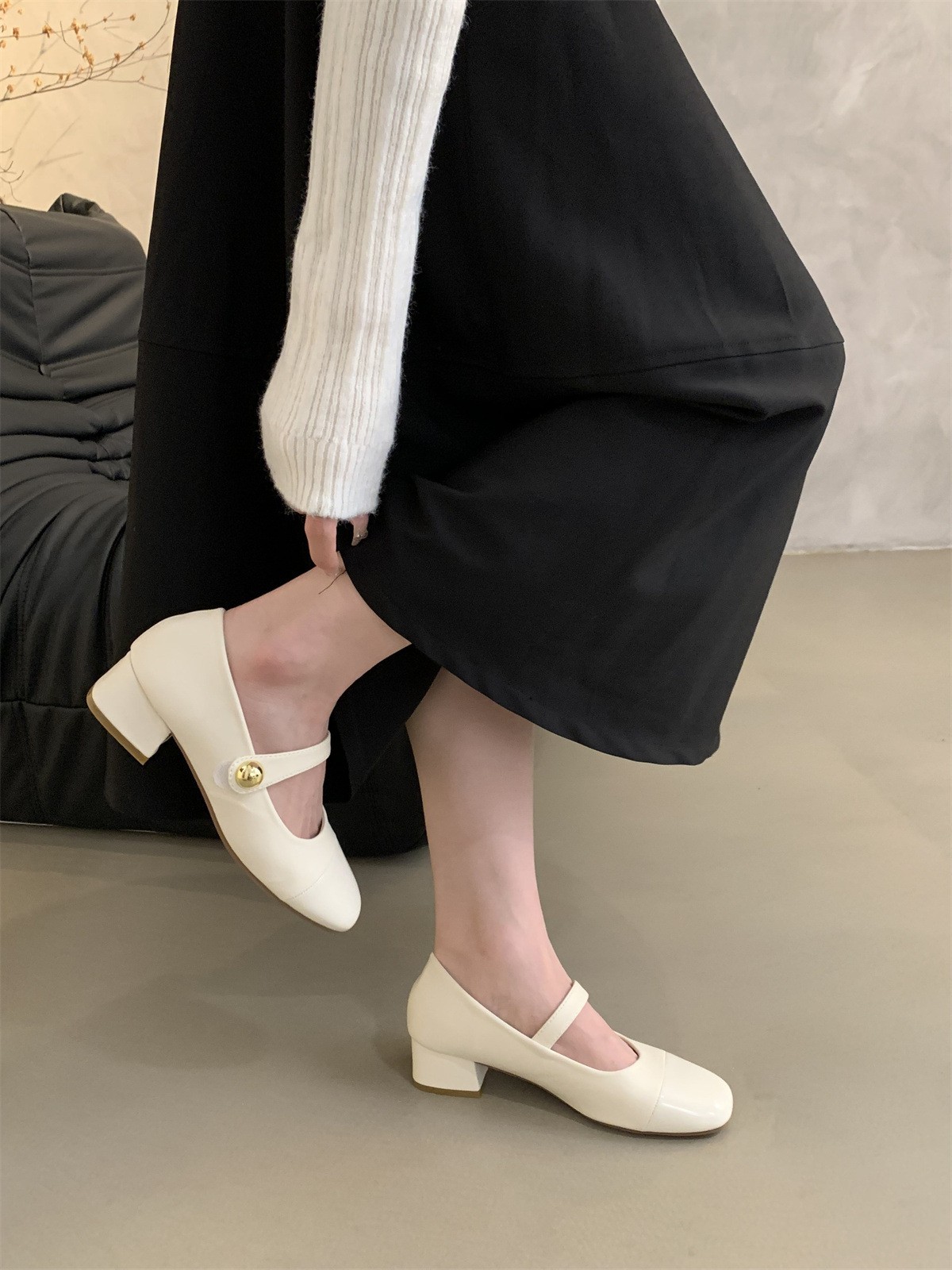 24HH101.03 - GIÀY MARY JANE ĐẾ THẤP NỮ