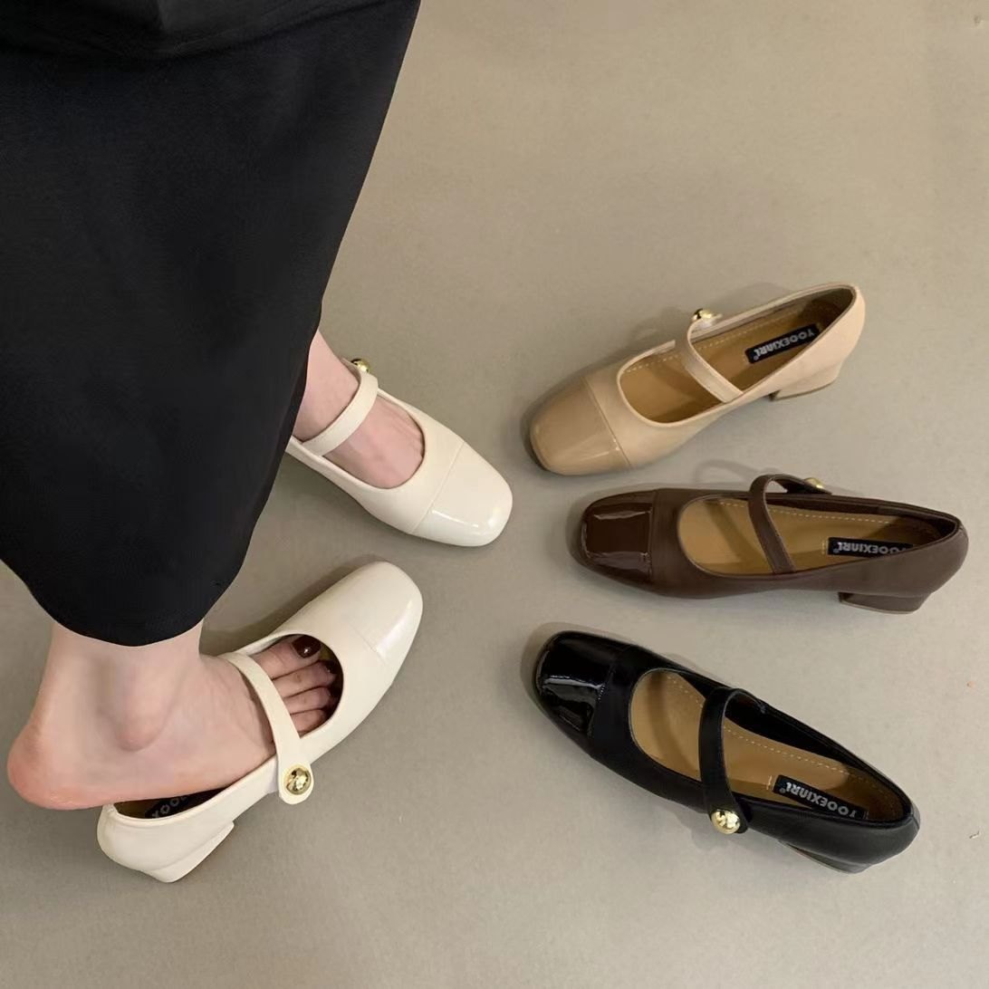 24HH101.03 - GIÀY MARY JANE ĐẾ THẤP NỮ