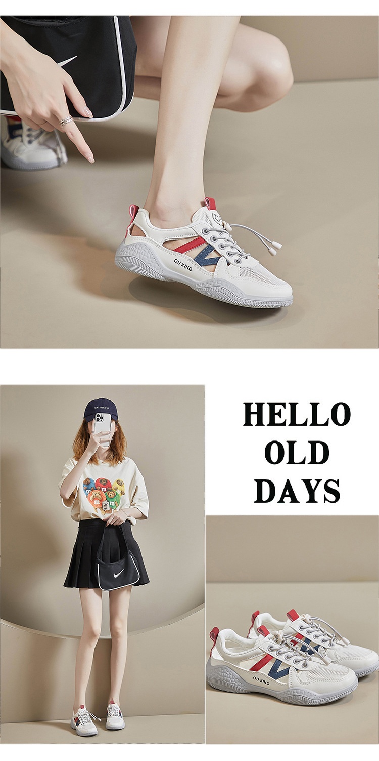 24HH111.02 - GIÀY THỂ THAO PHỐI LƯỚI THOÁNG KHÍ