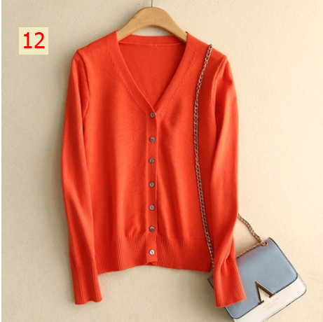 24HH111.03 - ÁO LEN CARDIGAN TRƠN