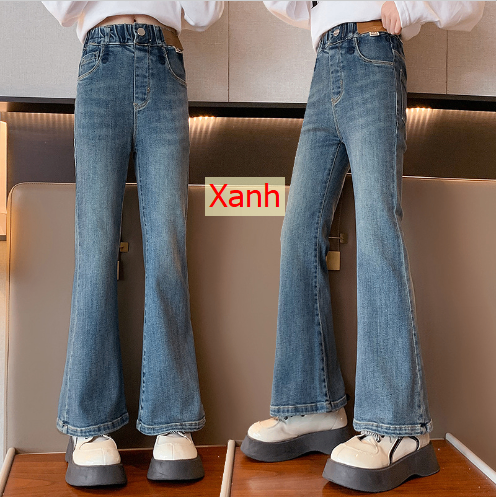24HH111.08 - QUẦN JEAN ỐNG LOE BÉ GÁI