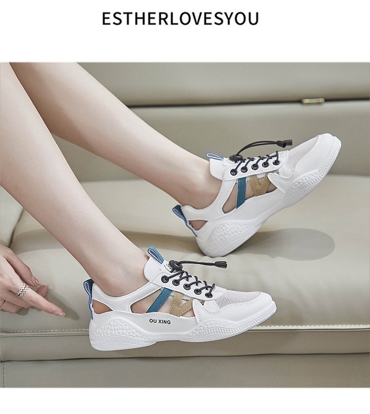 24HH111.02 - GIÀY THỂ THAO PHỐI LƯỚI THOÁNG KHÍ