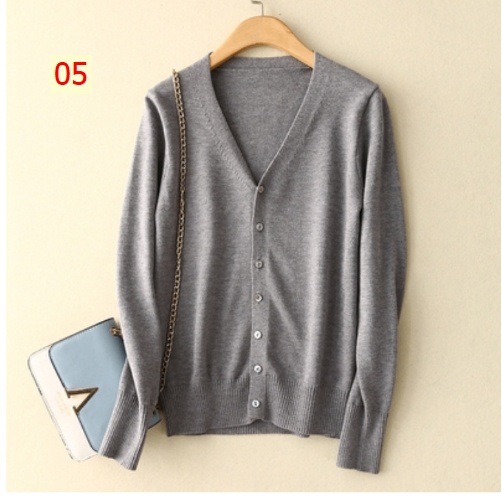 24HH111.03 - ÁO LEN CARDIGAN TRƠN