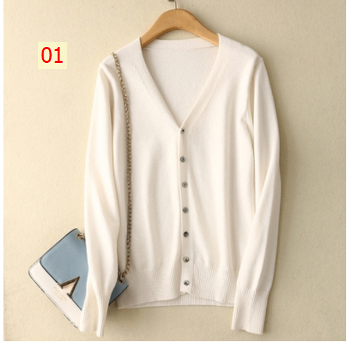 24HH111.03 - ÁO LEN CARDIGAN TRƠN