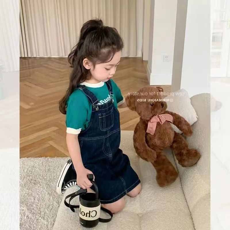 24HH141.12 - VÁY YẾM DENIM CHO BÉ GÁI
