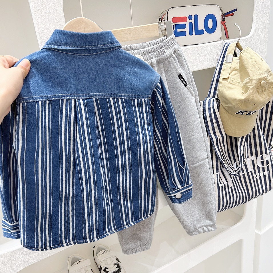 24HH161.07 - SƠ MI DENIM KẺ SỌC KACADY