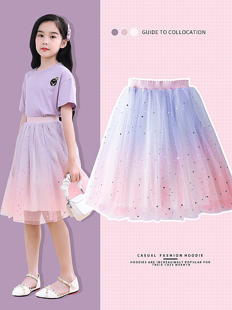 24HH161.13 - CHÂN VÁY PHỐI KIM TUYẾN BLING BLING CHO BÉ