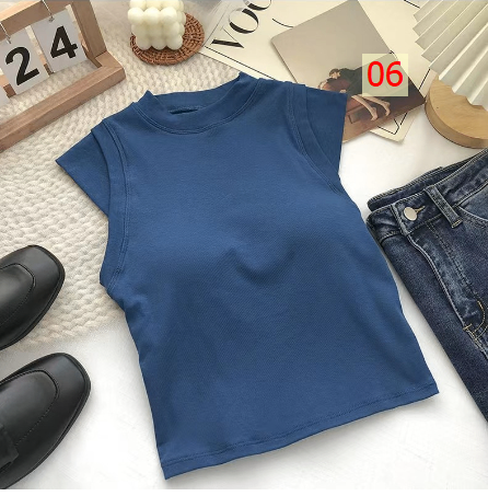 24HA161.03 - ÁO CỘC TAY CÁCH ĐIỆU KÈM BRA