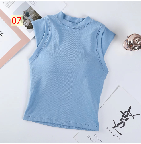 24HA161.03 - ÁO CỘC TAY CÁCH ĐIỆU KÈM BRA