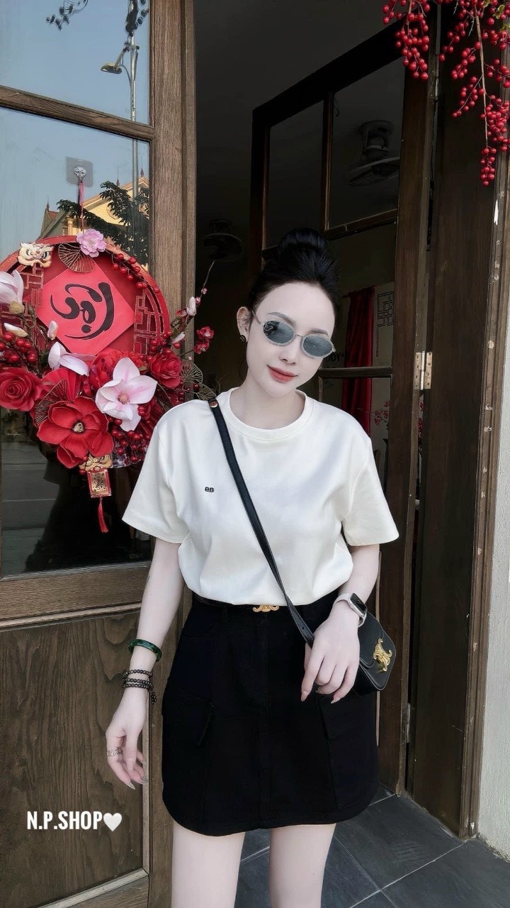 HAX2409 - SET 3 ÁO THÊU BB 3M ĐEN TRẮNG ĐỎ