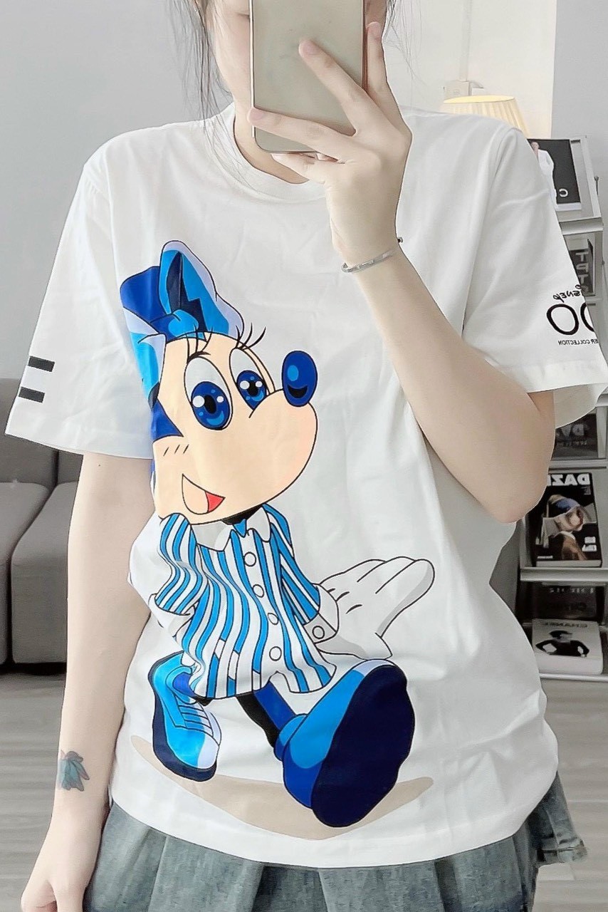 HAX2418 - ÁO PHÔNG MICKEY XANH FORM SUÔNG