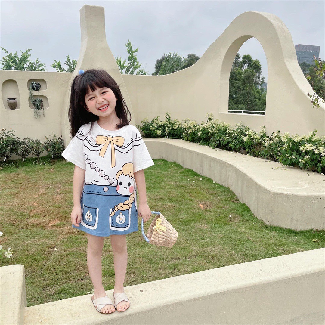 24HA202.01 - VÁY HOẠT HÌNH BÉ GÁI