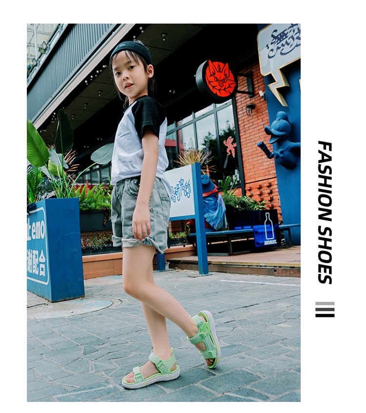 24HA212.06 - DÉP SANDAL 3 MÀU CHO BÉ GÁI