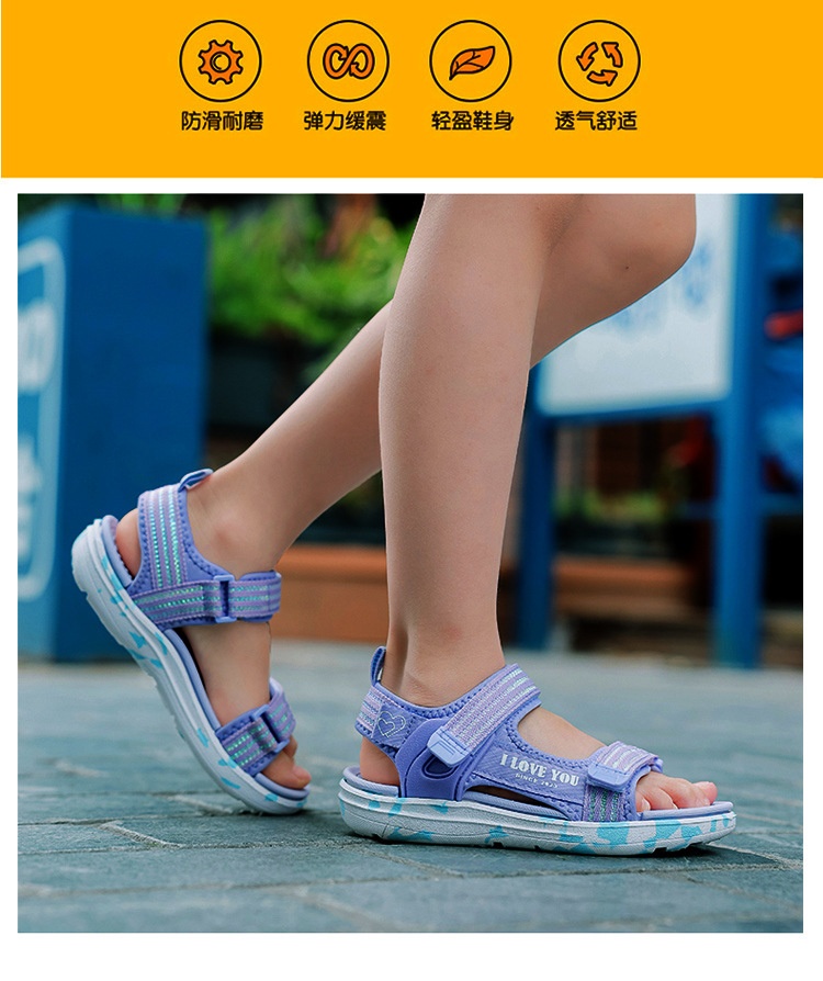 24HA212.06 - DÉP SANDAL 3 MÀU CHO BÉ GÁI