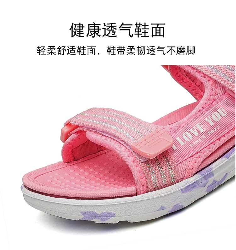 24HA212.06 - DÉP SANDAL 3 MÀU CHO BÉ GÁI