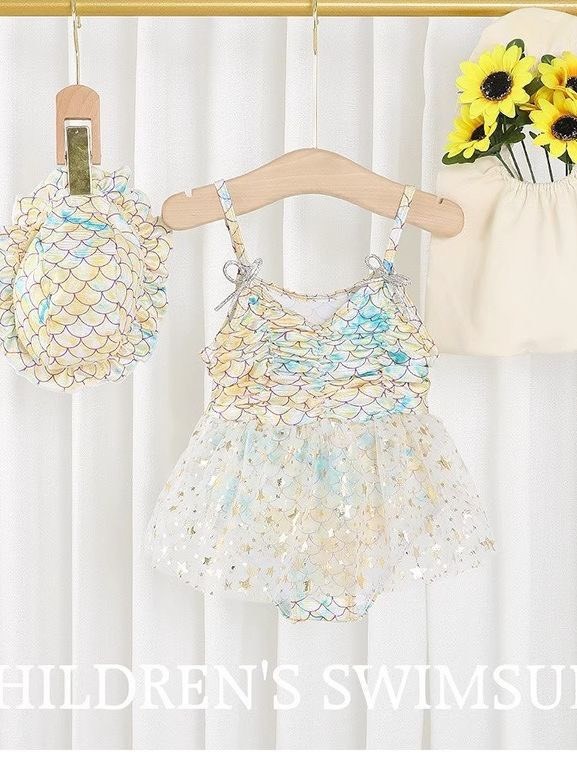 24HA212.07 - SET BIKINI TIÊN CÁ KÈM MŨ
