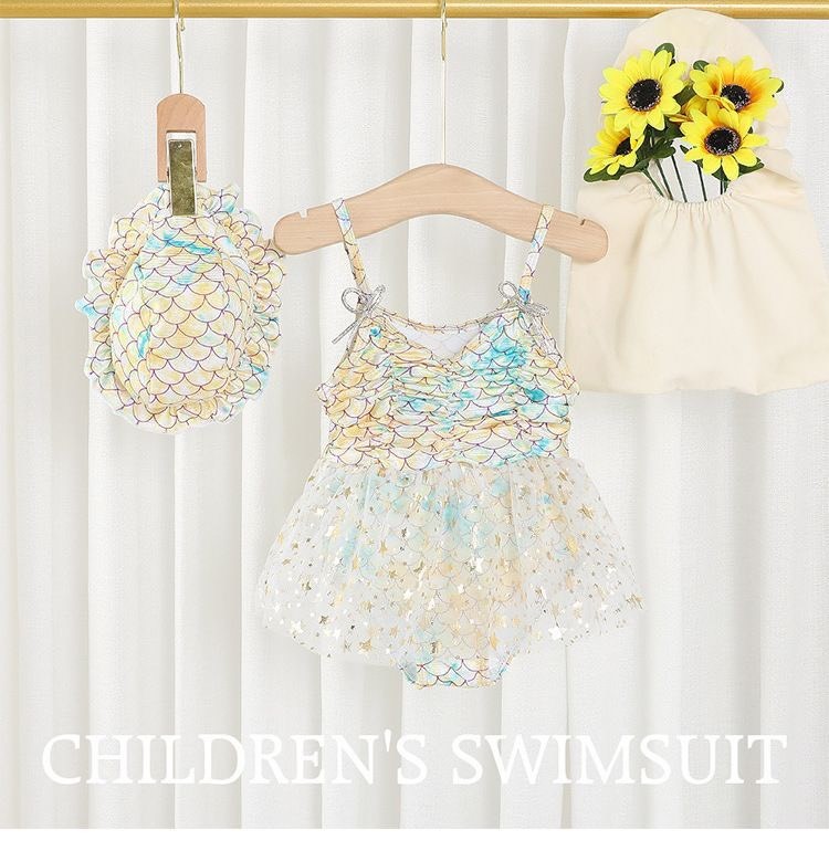24HA212.07 - SET BIKINI TIÊN CÁ KÈM MŨ