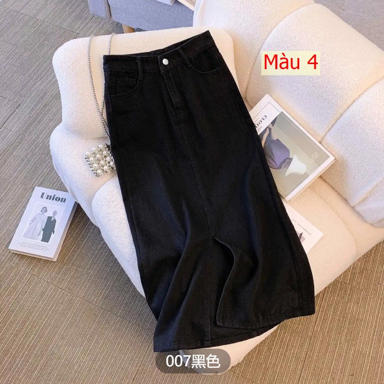 24HA222.07 - ❤️ CHÂN VÁY JEAN XẺ TRƯỚC