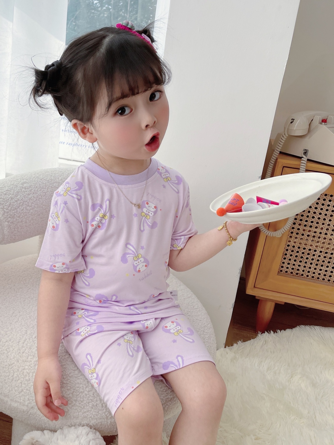 24HA282.05 - BỘ MẶC NHÀ MOMO MOKOO CHO BÉ
