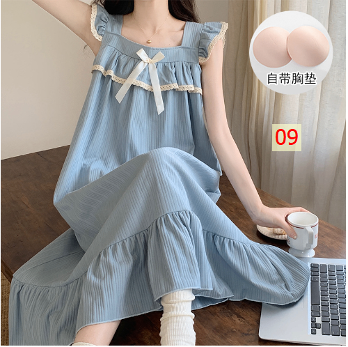 24HH292.01 - BỘ VÀ VÁY MẶC NHÀ KÈM BRA