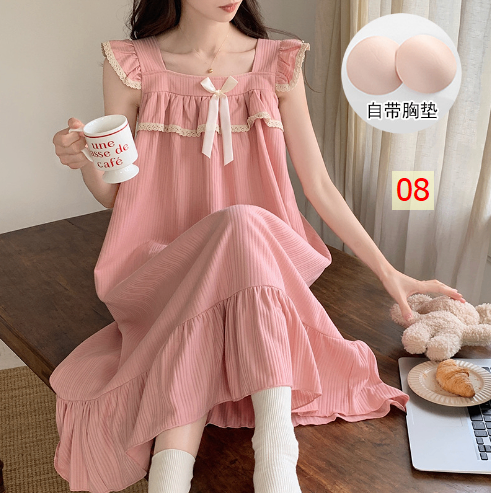 24HH292.01 - BỘ VÀ VÁY MẶC NHÀ KÈM BRA